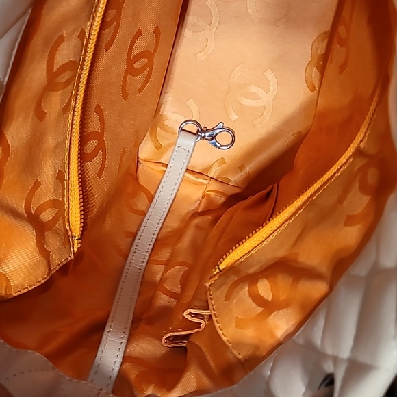 Chanel Cambon Line Tote Bag Calf Beige - Picture 10 of 14